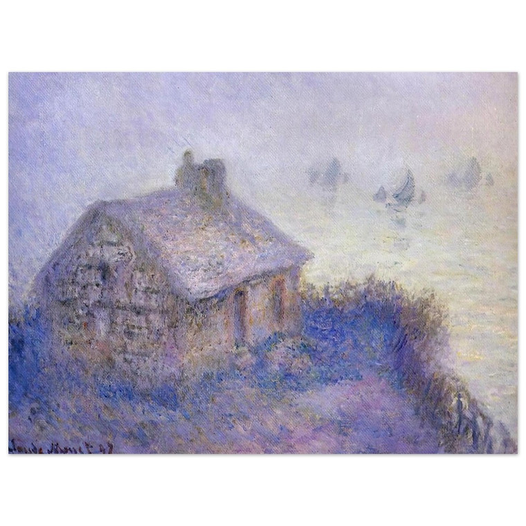 claude monet  Customs House at Varengeville in the Fog Aluminum Print