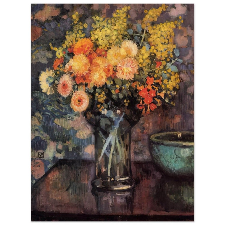 Theo van Rysselberghe  VASE OF FLOWERS N2 Wood Print