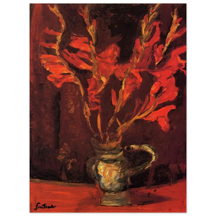 Chaim Soutine  GLADIOLI 1919 Wood Print