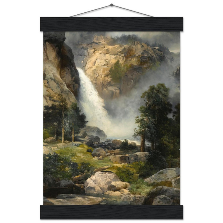 Thomas Moran Cascade Falls Yosemite Matte Paper Poster with Hanger