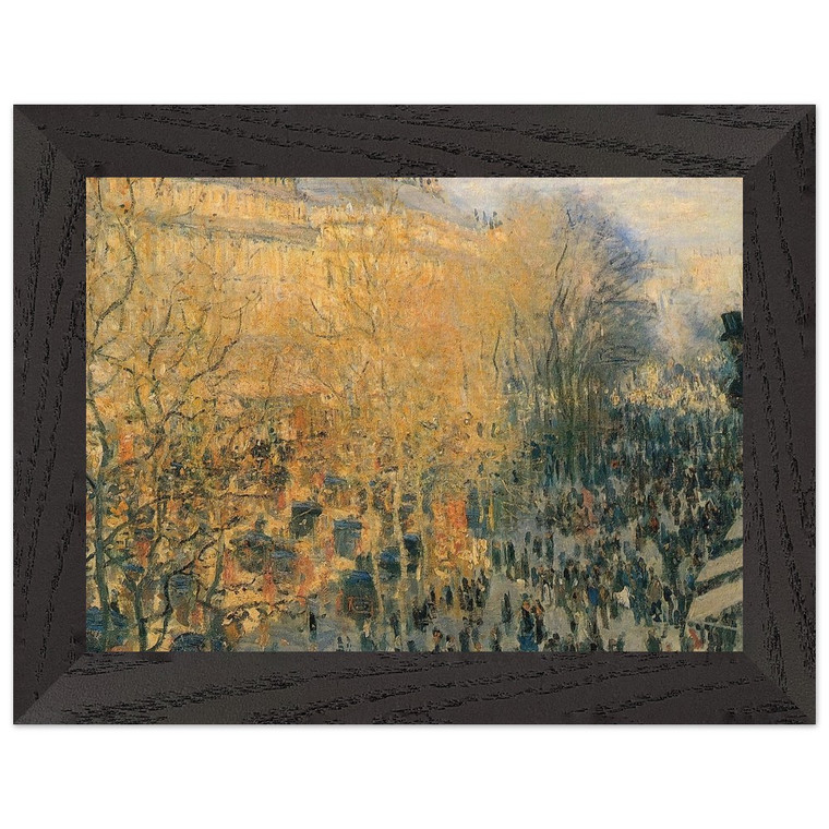 claude monet  Boulevard of Capucines Premium Wooden Framed Art Print / Poster
