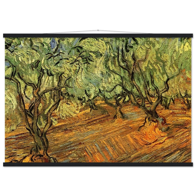 Van Gogh Olive Grove Bright Blue Sky Museum Matte Poster with Hanger