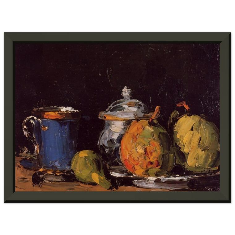Paul Cezanne Sugar Bowl Pears Blue Cup Premium Metal Framed Art Print