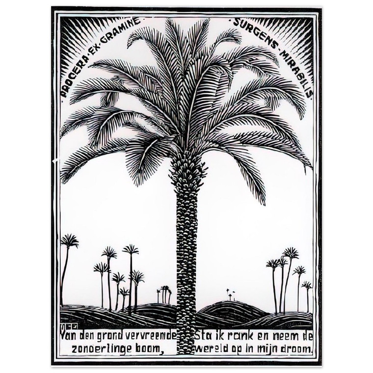 MC Escher  PALM TREE 1 Aluminum Print