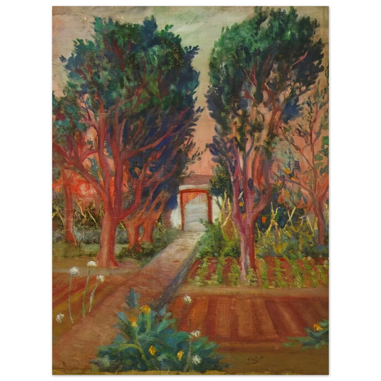 Salvador Dali  THE VEGETABLE GARDEN OF LLANER Wood Print