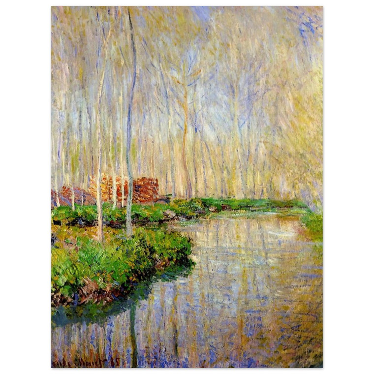 claude monet  The River Epte Aluminum Print