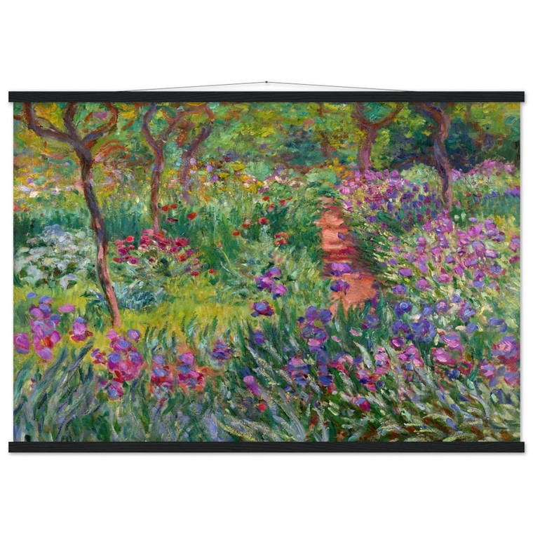 Claude Monet The Iris Garden at Giverny Poster with Hanger