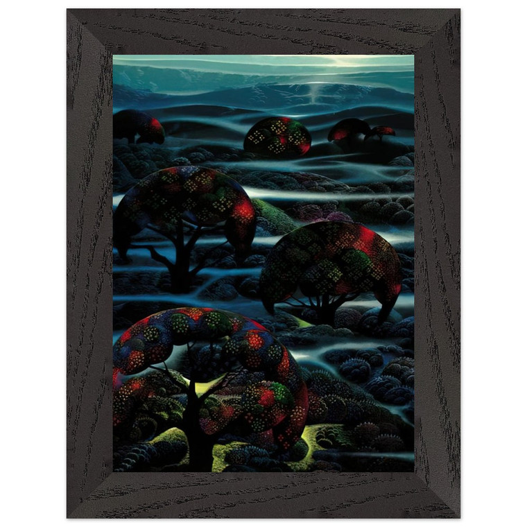 Eyvind Earle  Garden of Dreams Premium Wooden Framed Art Print / Poster