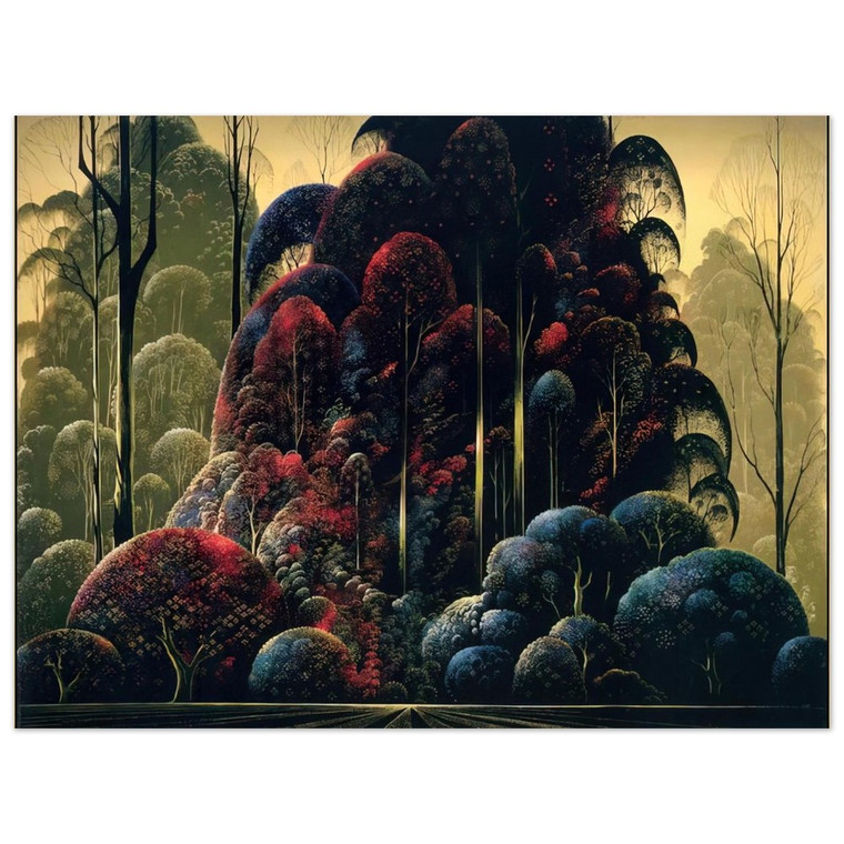 Eyvind Earle  Wind Breaks Aluminum Print