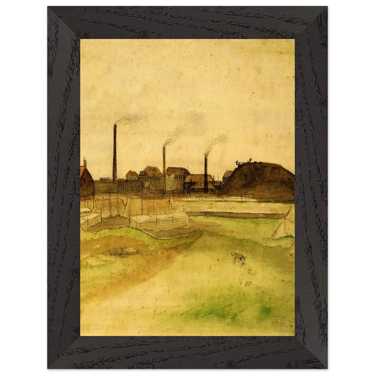Vincent van Gogh Coalmine Borinage Premium Wooden Framed Art Print