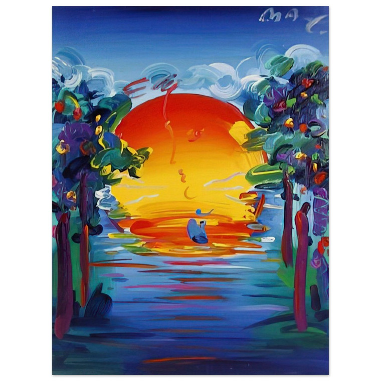 Peter Max  BETTER WORLD 1993 Wood Print