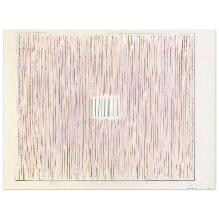 Gene Davis  Untitled Pink StripesGray Box  1976 Aluminum Print