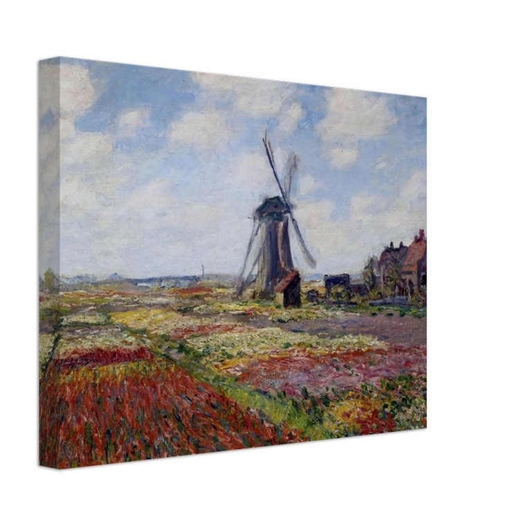 claude monet  Fields of Tulip With The Rijnsburg Windmill Canvas