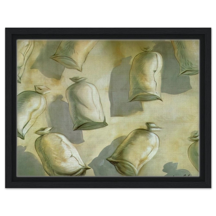 Salvador Dali  SET DESIGN FOR THE BALLET LOS SACOS DEL MOLINERO 2 Framed Canvas