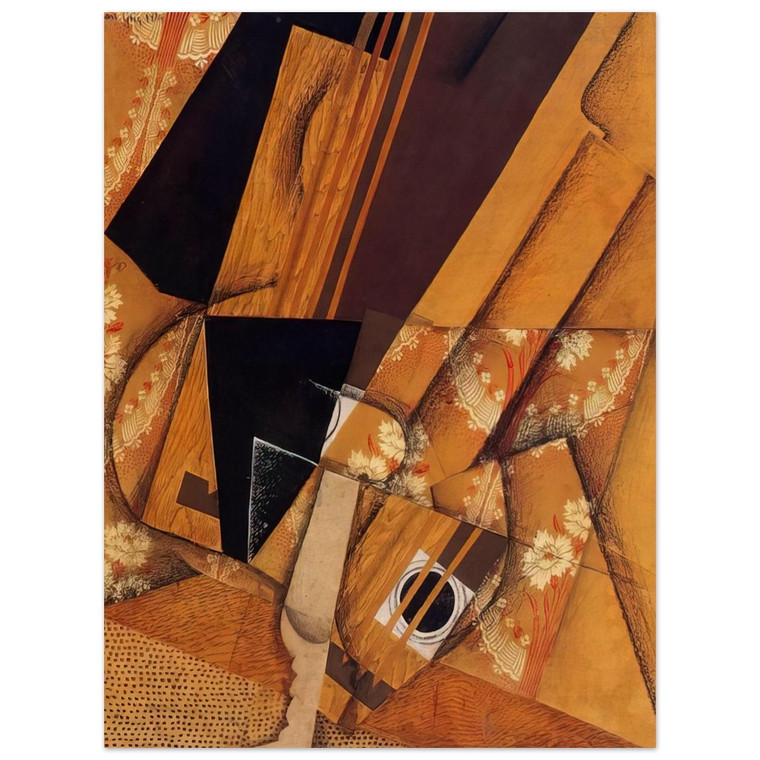 Juan Gris  GUITAR AND GLASS 1914 Wood Print