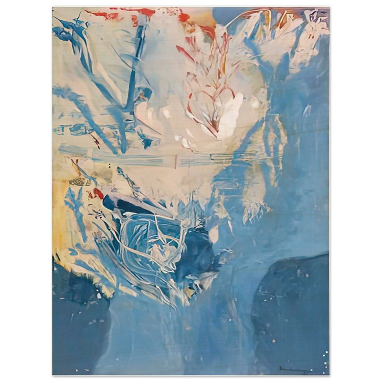 Helen Frankenthaler  Blue Territory 1955 Wood Print