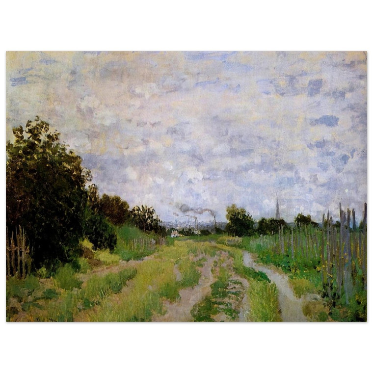 claude monet  Lane in the Vineyards at Argenteuil Aluminum Print