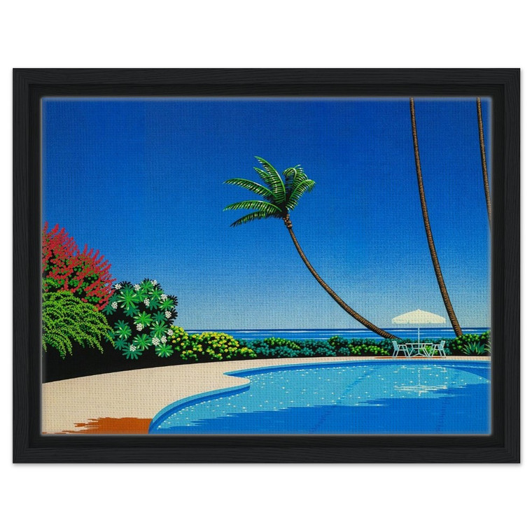 Hiroshi Nagai  Shade of Palm Grove II Framed Canvas