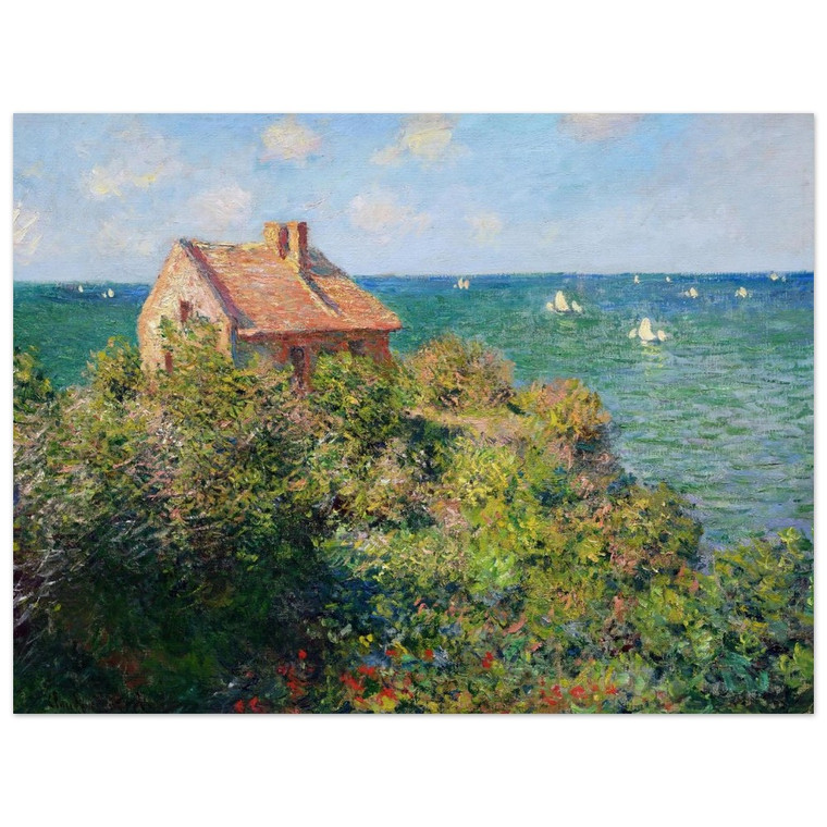 claude monet  Fishermans Cottage at Varengeville Aluminum Print
