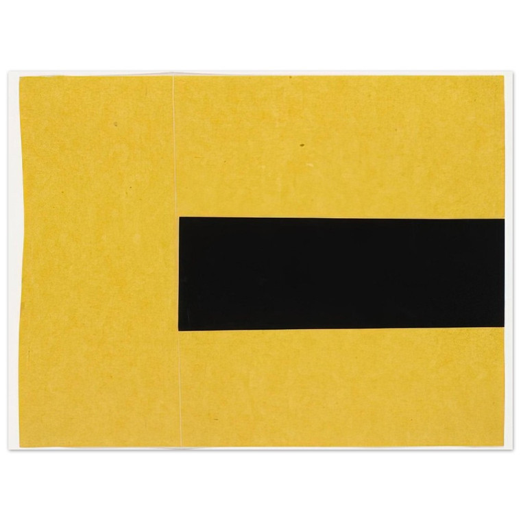 Ellsworth Kelly  Black and Yellow from the series Line Form Color Aluminum Print
