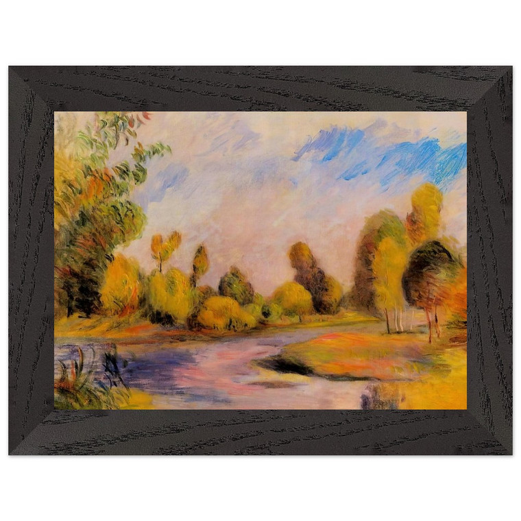 PierreAuguste Renoir  Banks of a River Premium Wooden Framed Art Print / Poster