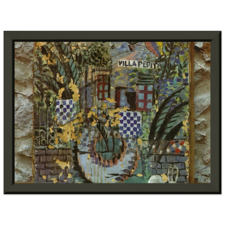 Salvador Dali  VILLA PEPITA Premium Metal Framed Art Print / Poster