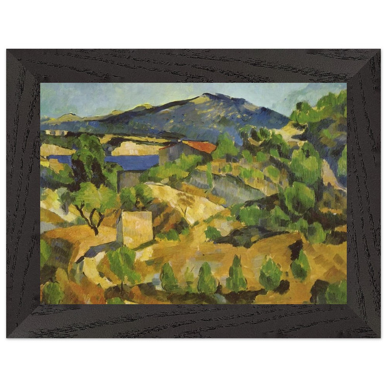 Paul Cezanne L'Estaque Mtns Premium Wooden Framed Art Print / Poster