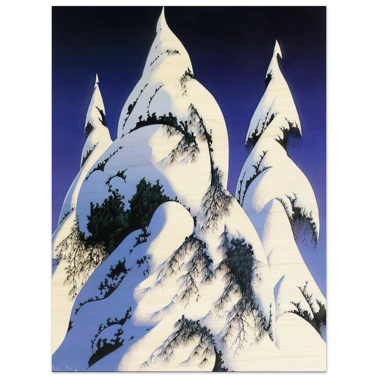 Eyvind Earle  Snow Trees Wood Print