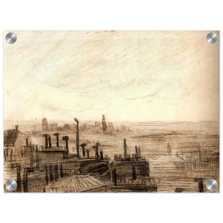 Vincent van Gogh Paris Hotel de Ville TourSaintJacques Acrylic Print