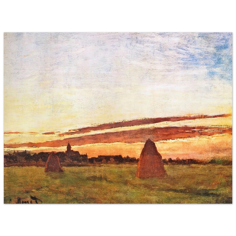 claude monet  Haystacks at Chailly Aluminum Print
