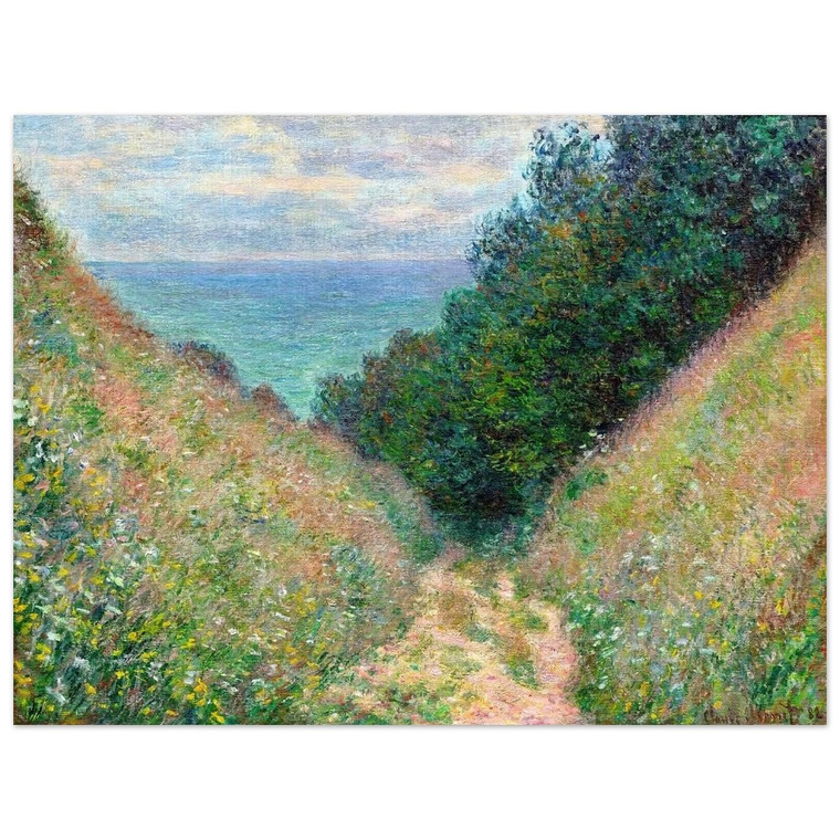 claude monet  Path at La Cavee Pourville Aluminum Print
