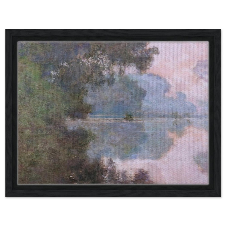 claude monet  Morning on the Seine near Giverny Framed Canvas