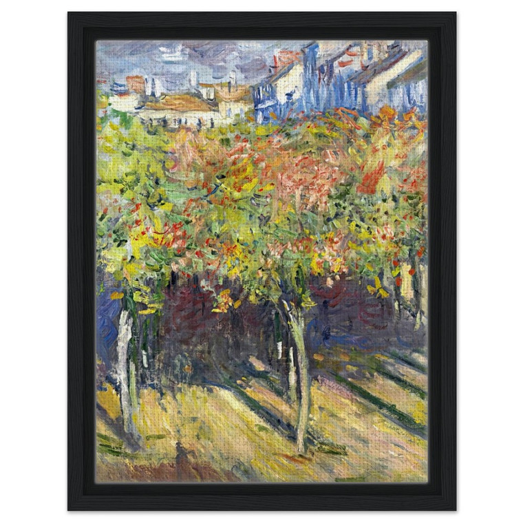 claude monet  The Lindens of Poissy Framed Canvas
