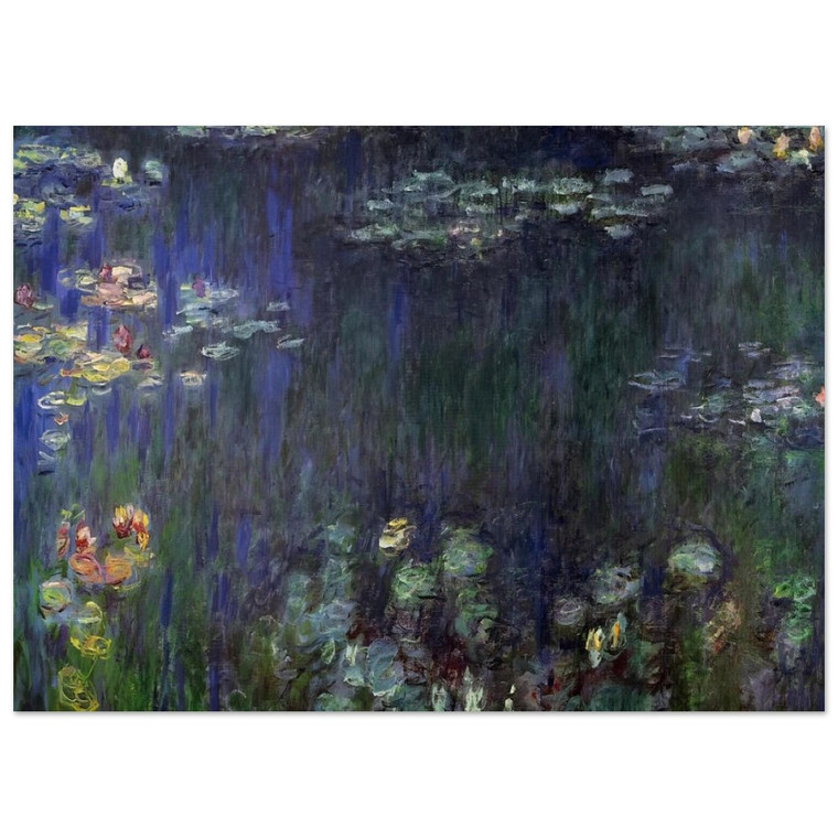claude monet Water Lilies Green Reflection left half Art Print