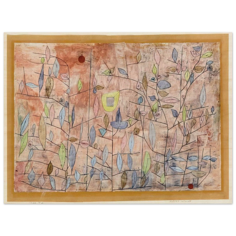 Paul Klee  SPARSE FOLIAGE 1934 Wood Print