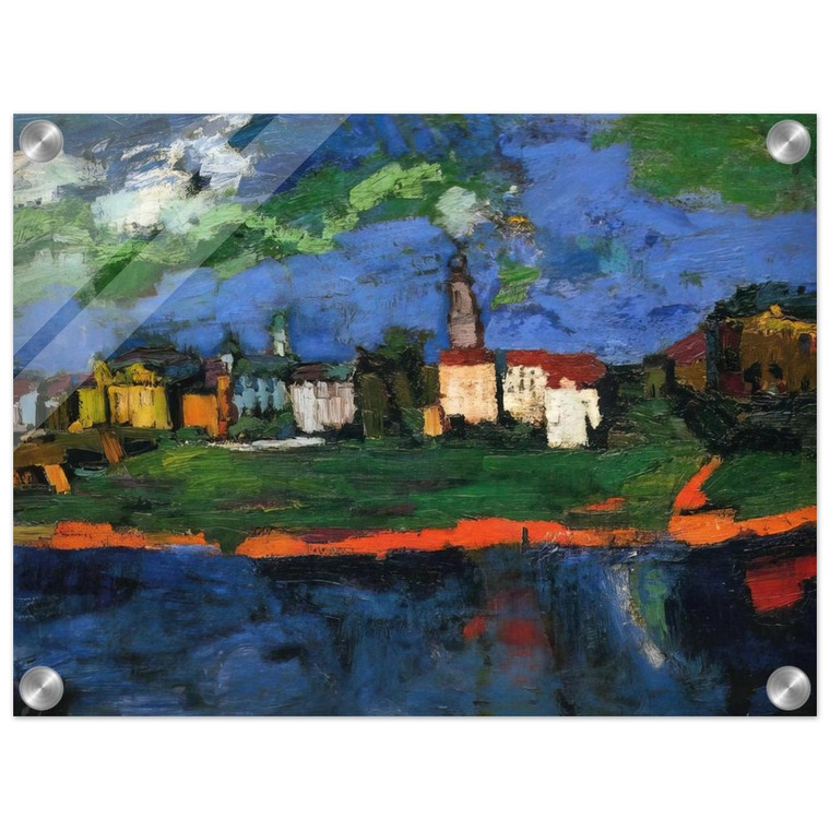 OSKAR KOKOSCHKA  THE ELBE NEAR DRESDEN Acrylic Print
