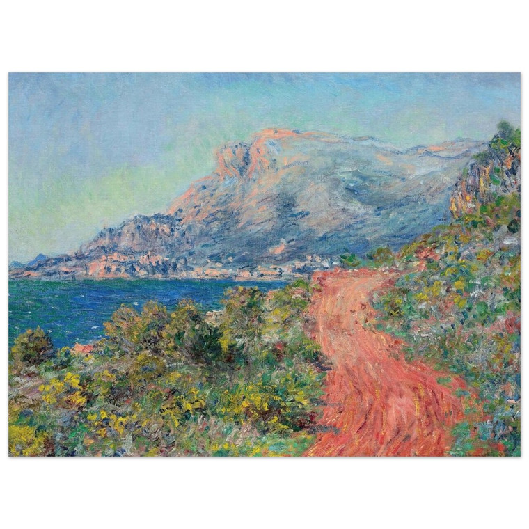 claude monet  The Red Road near Menton Aluminum Print