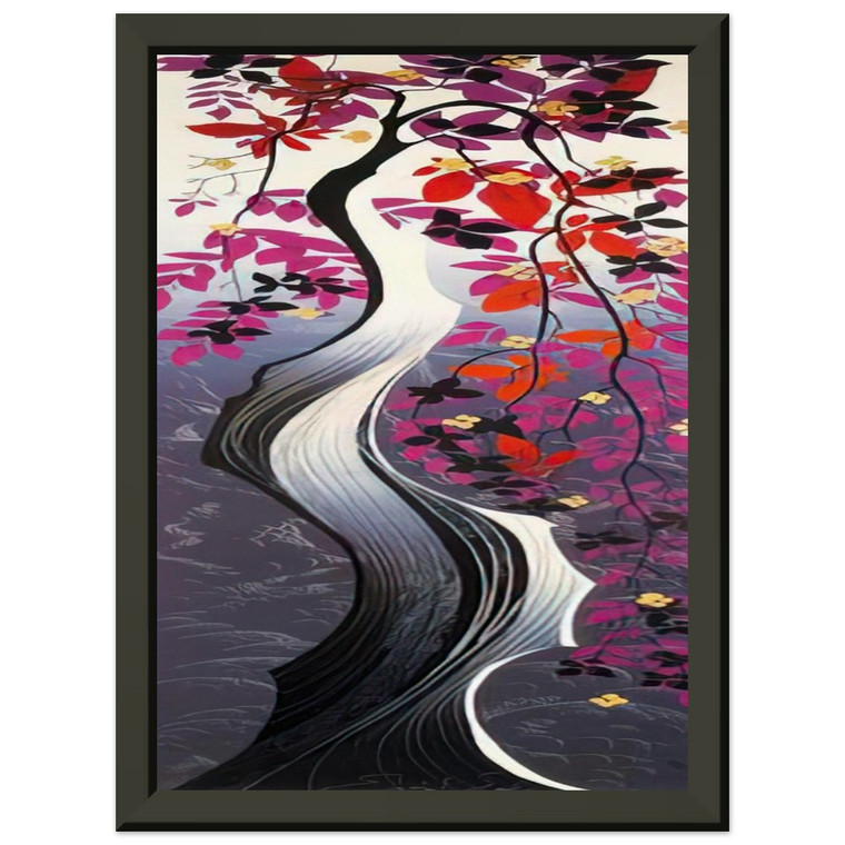 Eyvind Earle  Twisted Tree Premium Metal Framed Art Print / Poster