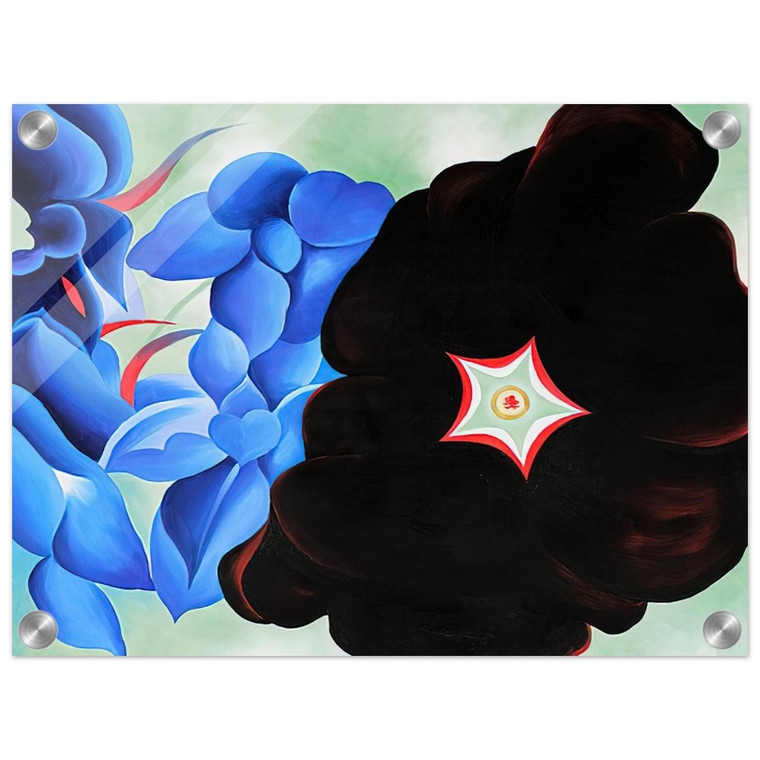 Georgia OKeeffe  Black Hollyhock  Blue Larkspur Acrylic Print