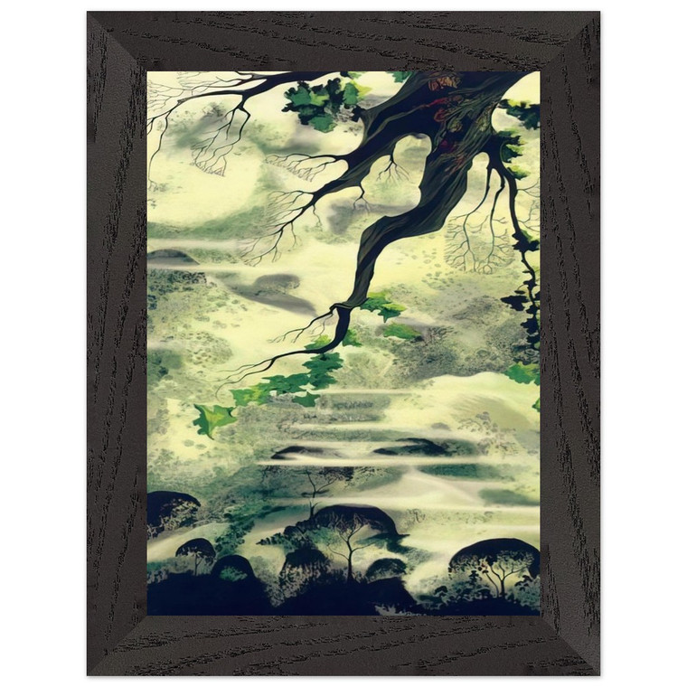 Eyvind Earle  Fog Bound Premium Wooden Framed Art Print / Poster