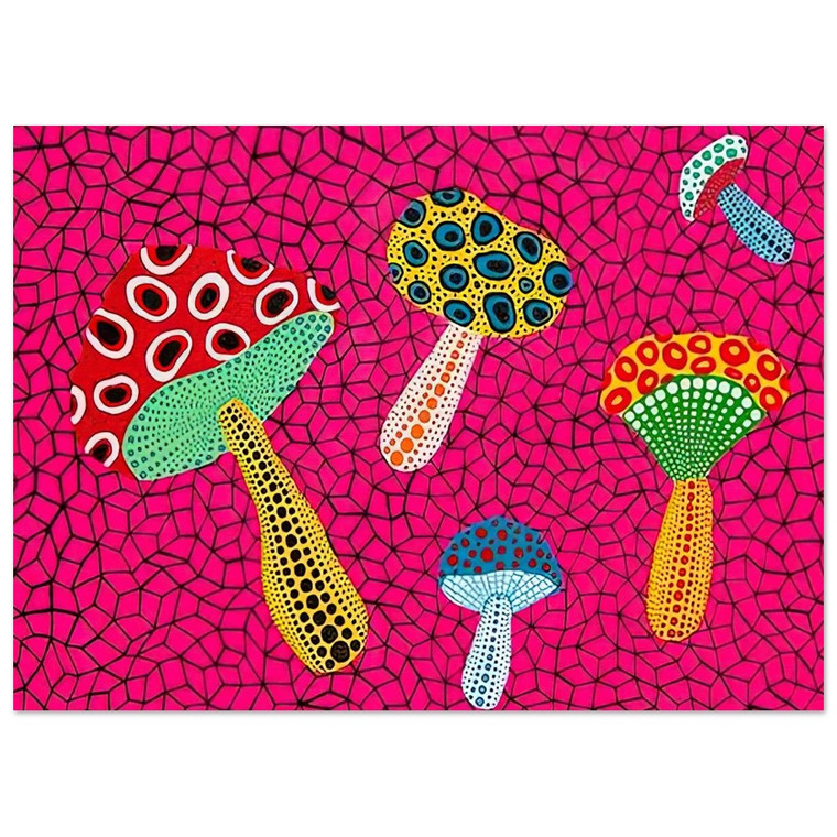 Yayoi Kusama  MUSHROOMS 1995 Fine Art Poster / Art Print