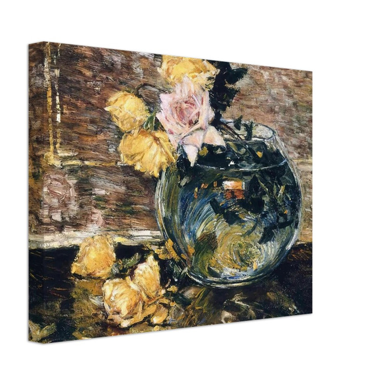 Childe Hassam  Roses in a Vase N1 Canvas