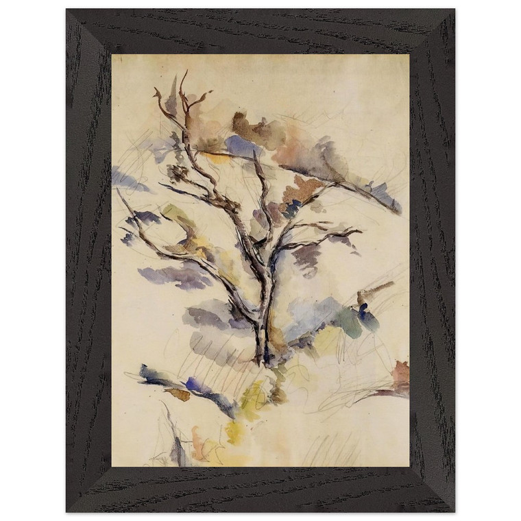 Paul Cezanne  The Oak Premium Wooden Framed Art Print / Poster