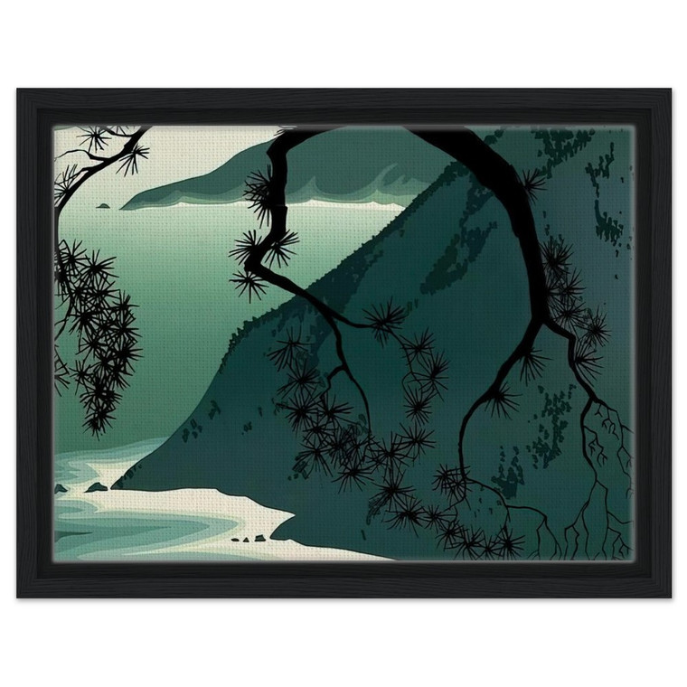 Eyvind Earle  Quiet Evening Framed Canvas