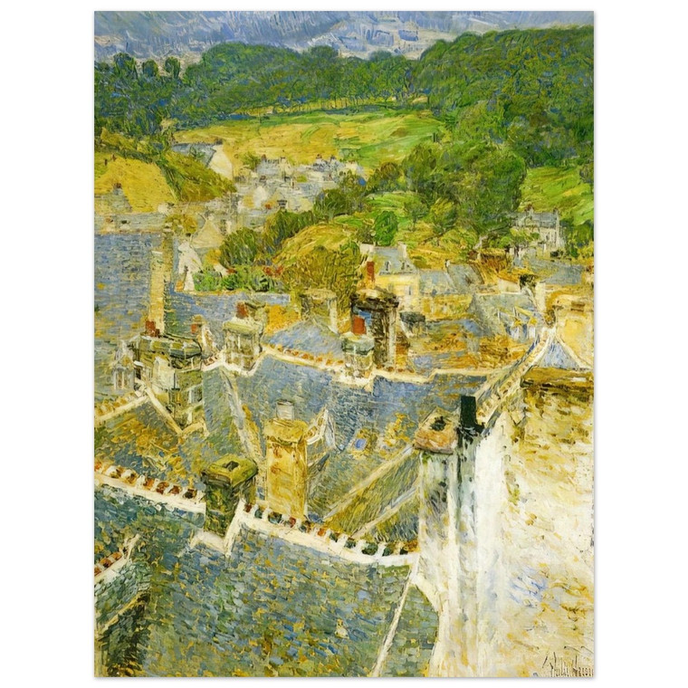 Childe Hassam  Rooftops PontAven Aluminum Print