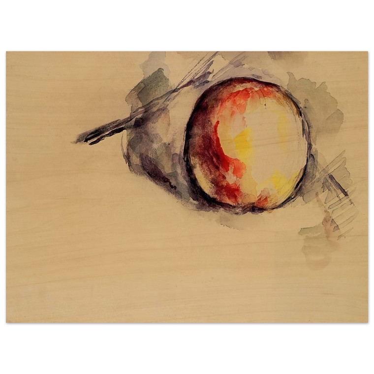 Paul Cezanne  Study of an Apple Wood Print