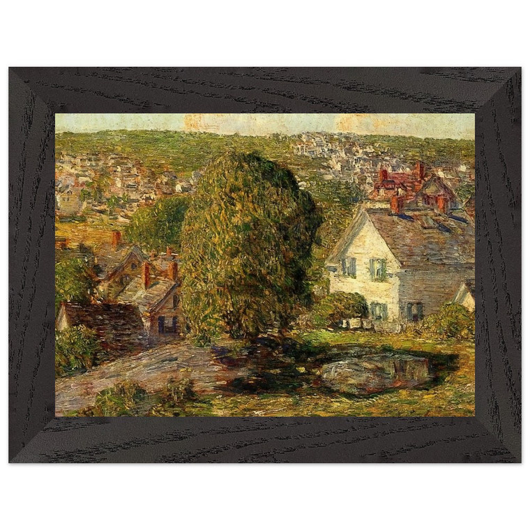 Childe Hassam Outskirts of East Gloucester Premium Wooden Framed Art Print