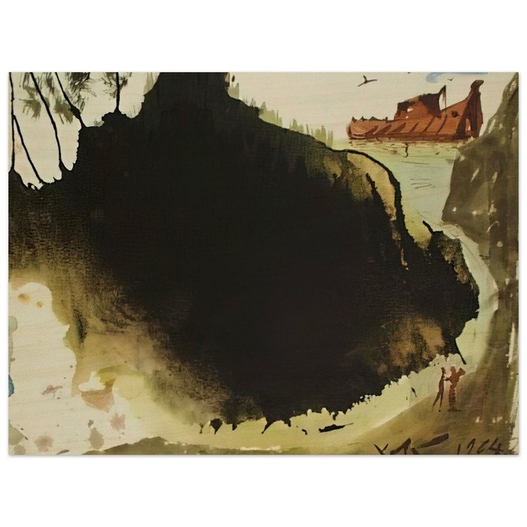 Salvador Dali  AQUAE DILUVII SUPER TERRAM GENESIS 6 17 1967 Wood Print