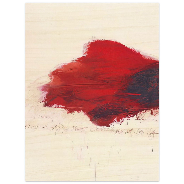 Cy Twombly  Fifty Days at Iliam The Fire that Consumes All before It Wood Print