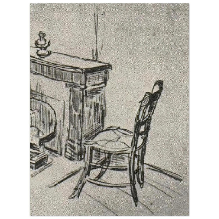 Vincent van Gogh  Chair near the Stove Aluminum Print